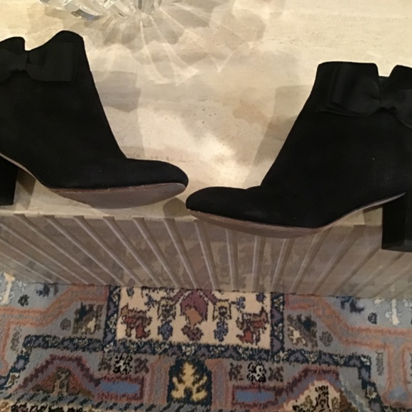Kate Spade Langley black suede booties with bow size 7 CLOSET CLOSES 12/16 - Picture 2 of 4